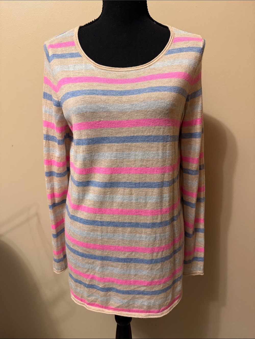 Vineyard Vines Striped Crewneck Sweater - 100% wool lightweight